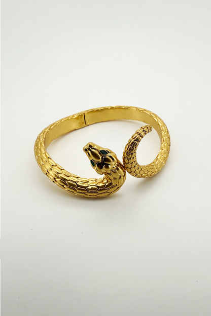 Year Of The Snake Bracelet Antique Gold