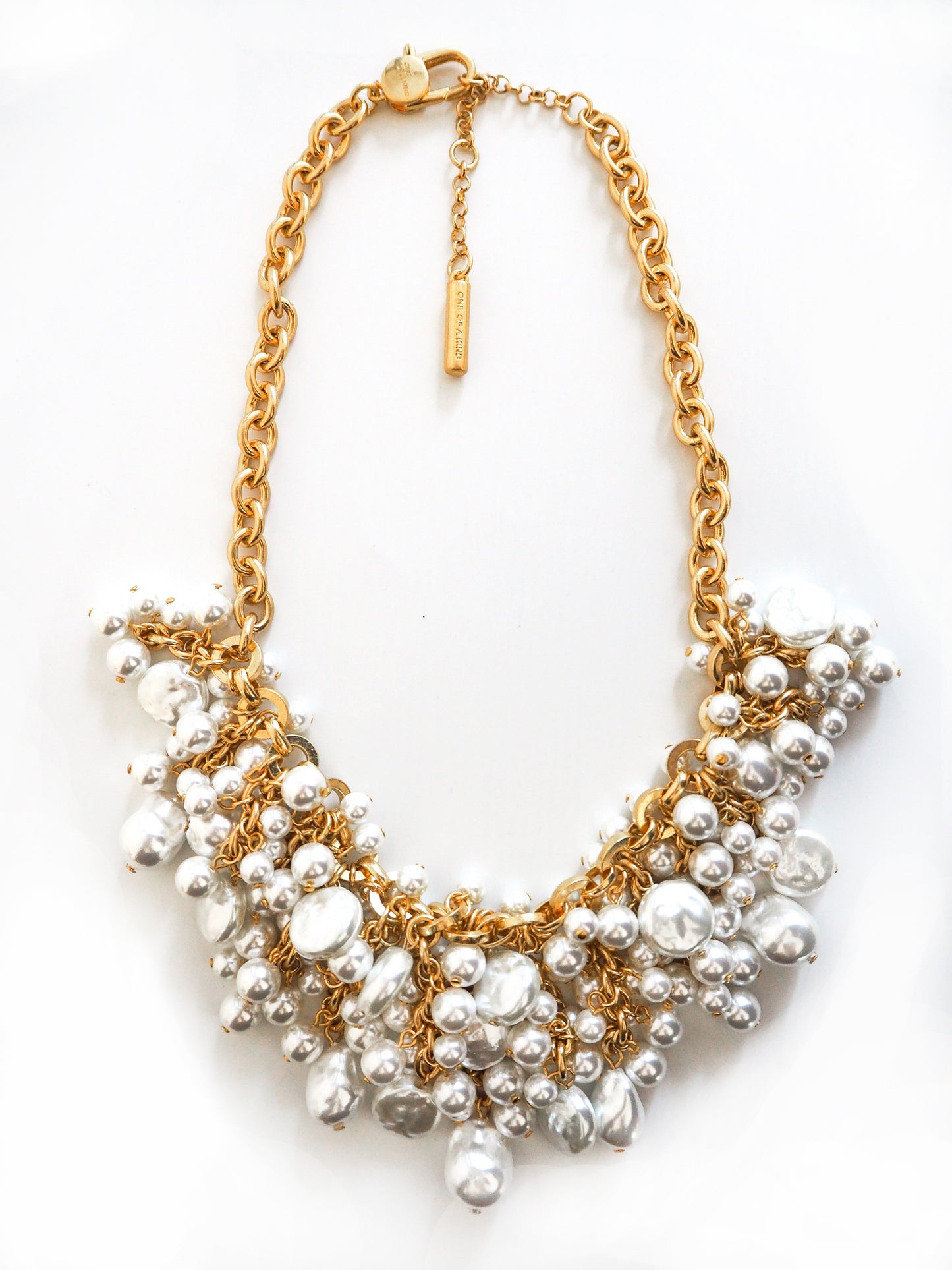 Pearl Obsession Cascade Necklace Gold