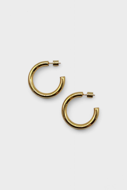 Skinny Hoop Earrings Silver